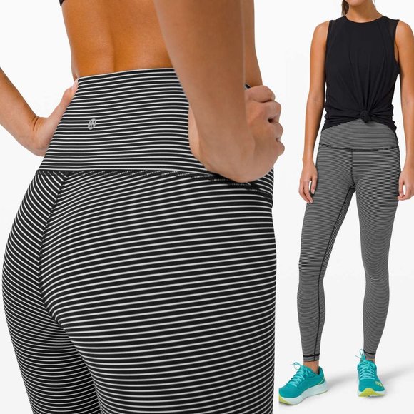 lululemon athletica Pants - Lululemon Wunder Under High Rise Tight  Inseam 28" Leggings Luxtreme Hype Stripe